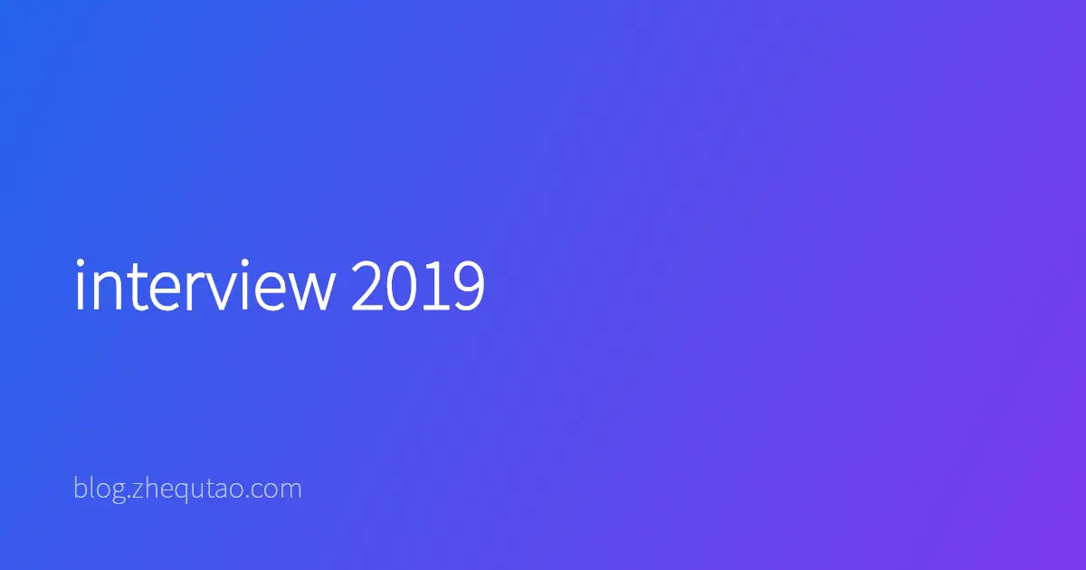 interview 2019
